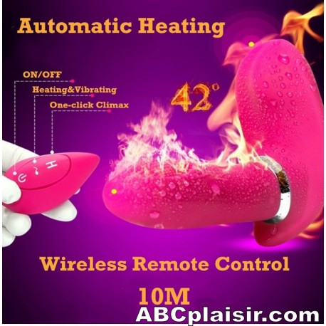 Le vibromasseur chauffant des culottes à télécommande