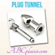 Plug tunnel anal métal permanent