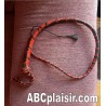 Véritable Fouet signal whip rouge et noir  90cm