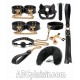 BDSM black leather set 9 pieces