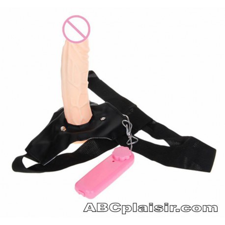 Gode-ceinture strapon vibrant spécial femdom