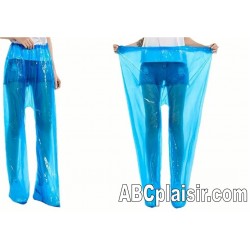 Pantalon plastique étanche avec pieds