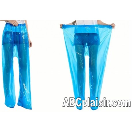 Pantalon plastique étanche avec pieds