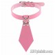 Collier de soumission cravate noire ou rose