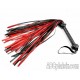 Martinet en vrai cuir noir et rouge 50 lanières