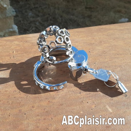 Cage CBT anneau menottes