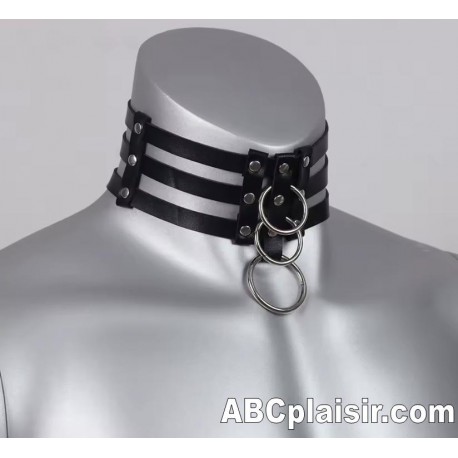 Collier minerve triple anneaux